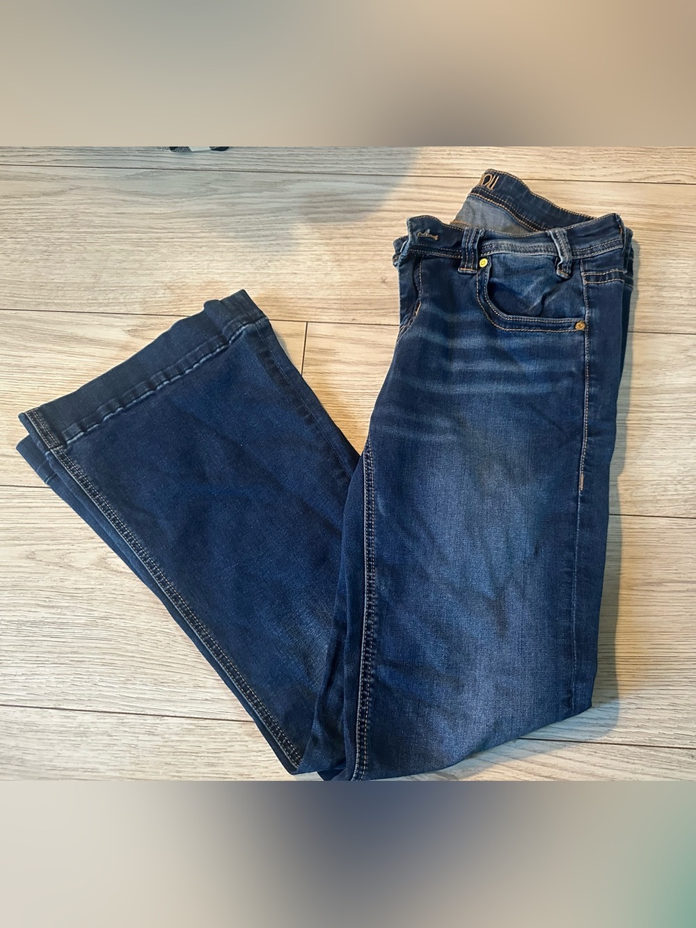 WoMen's Dark Blue Stretch Denim Jeans Rock & Roll 31x32